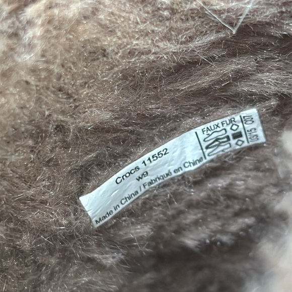 CROCS Cobbler Eva Clogs Black w/ Walnut Faux Fur Lining Slip On Casual Shoes - Picture 5 of 16